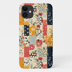 Vibrant Floral Patchwork Quilt in Warm Tones iPhone 11 Case