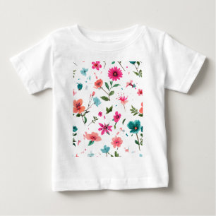 Vibrant Floral Pattern Art Baby T-Shirt