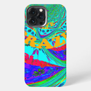 Vibrant Floral Pattern: Brazilian Tribute Eat Love iPhone Case