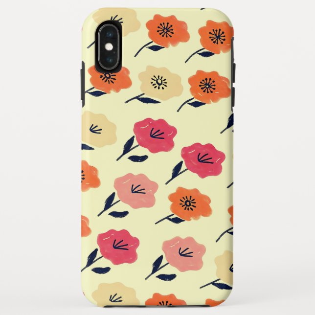 Vibrant Floral Pattern Case-Mate iPhone Case (Back)