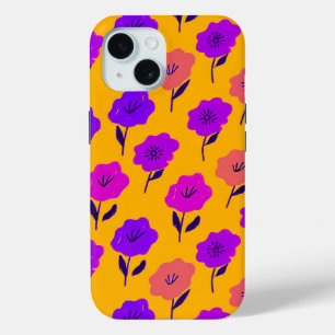 Vibrant Floral Pattern iPhone 15 Case