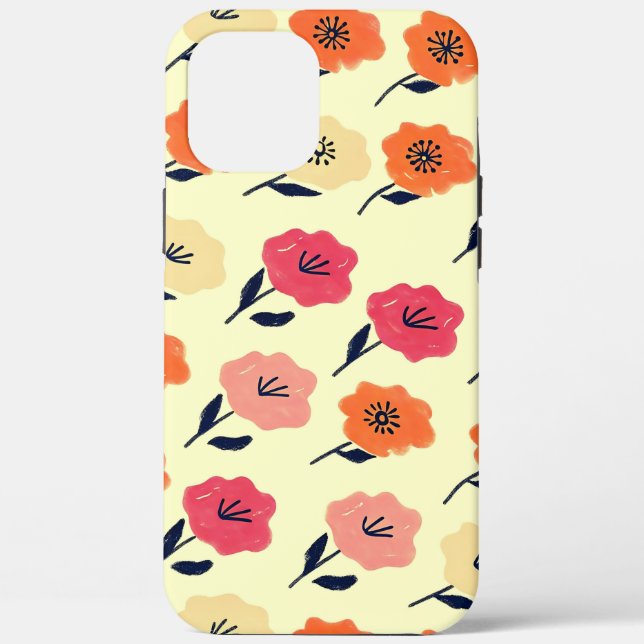 Vibrant Floral Pattern Case-Mate iPhone Case (Back)