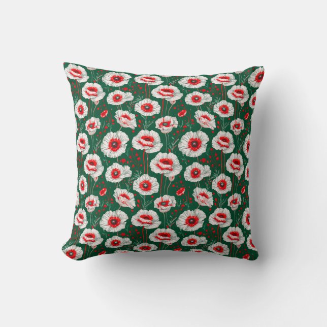 Vibrant floral pattern cushion (Front)