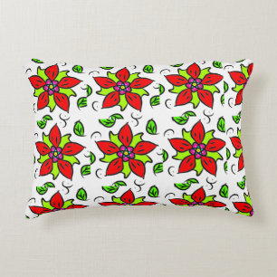 Vibrant Floral Pattern Decorative Cushion