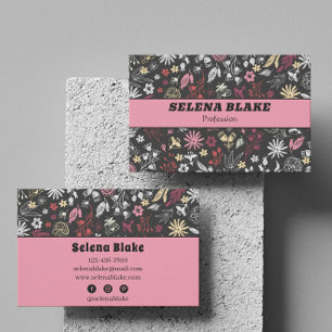 Vibrant Floral Pattern Elegant & Modern Business Card