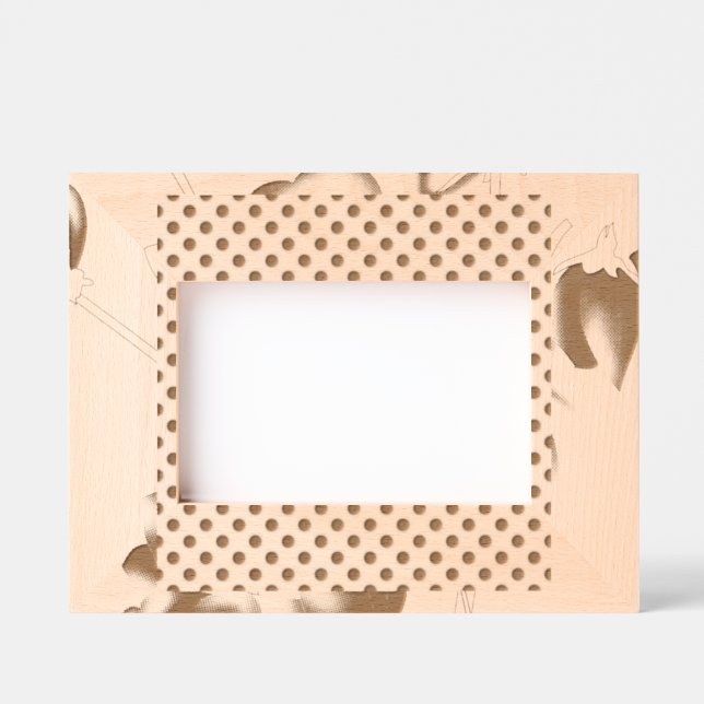 Vibrant floral pattern featuring purple and blue f etched frames (Front)