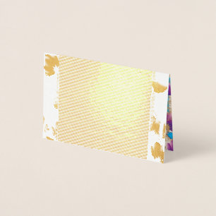 Vibrant floral pattern featuring purple and blue f foil card