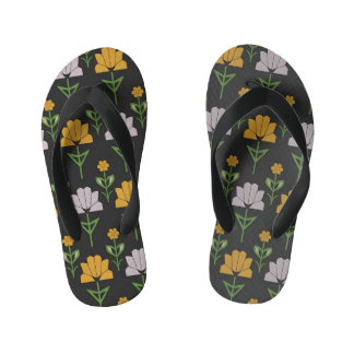 Vibrant Floral Pattern Kid's Thongs