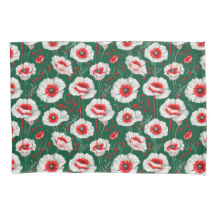 Vibrant floral pattern pillowcase