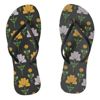 Vibrant Floral Pattern Thongs