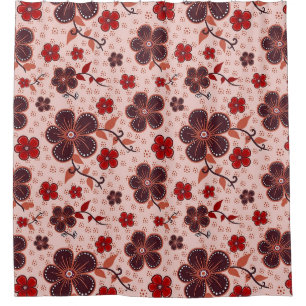 Vibrant Floral Pattern with Colourful Flowers Shower Curtain