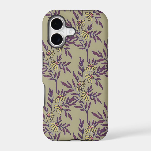 Vibrant Floral Pattern with Yellow Daisies  (Back)