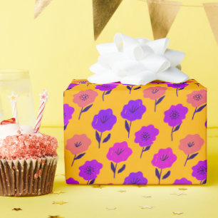 Vibrant Floral Pattern Wrapping Paper