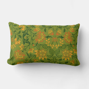  Vibrant Floral Pattern: Yellow and Orange Flowers Lumbar Cushion