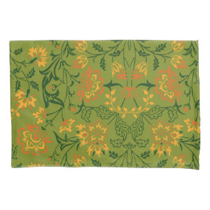 Vibrant Floral Pattern: Yellow and Orange Flowers Pillowcase