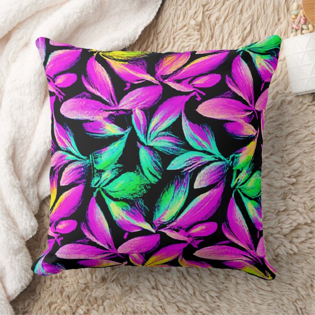 Vibrant Floral Repeat Design Cushion (Blanket)