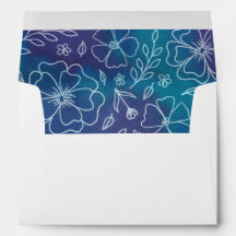 Vibrant Floral Return Addressed Envelopes