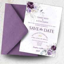 Vibrant Floral Save the Date Wedding Invitatation