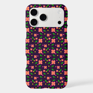 Vibrant Floral Seamless Pattern on deep purple