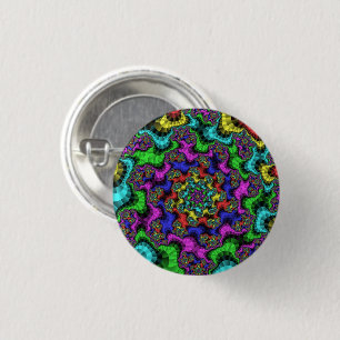 Vibrant Floral Sprinkles 3 Cm Round Badge