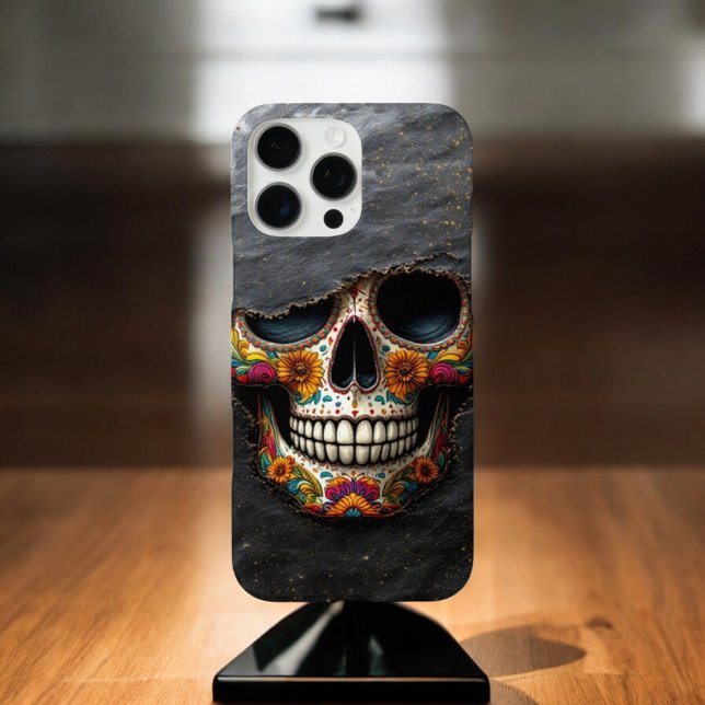 Vibrant Floral Sugar Skull  Case-Mate iPhone Case (Creator Uploaded)