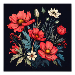 Vibrant Floral Tapestry Photo Print
