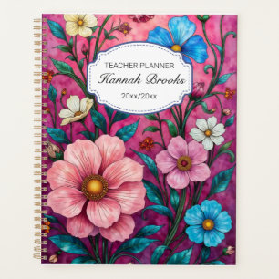 Vibrant Floral Teacher Yearly Planner