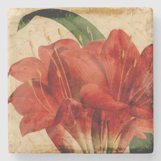 Vibrant Floral VIII Stone Coaster (Front)