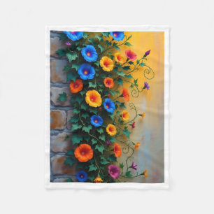 Vibrant Floral Vine Blanket