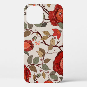 Vibrant Floral Wallpaper: Hand-Drawn Patterns iPhone 12 Case