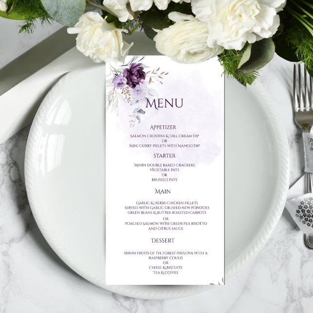Vibrant Floral Wedding Menu (Creator Uploaded)