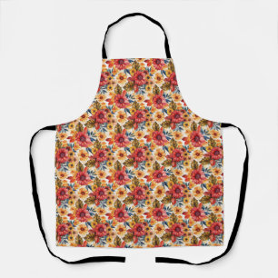 Vibrant Floral With Sunflowers and Leaves Apron