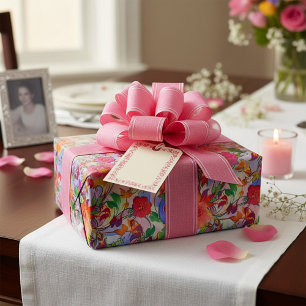 Vibrant floral wrapping paper