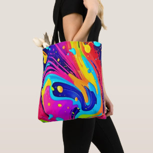 Vibrant Flow Colour Burst Tote Bag