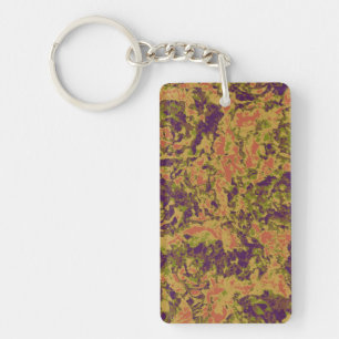 Vibrant flower camouflage pattern key ring
