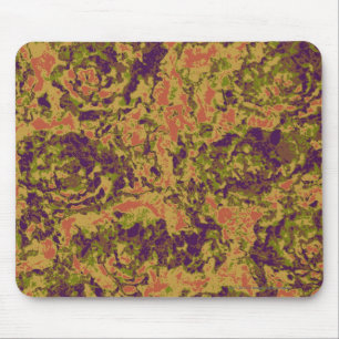 Vibrant flower camouflage pattern mouse pad