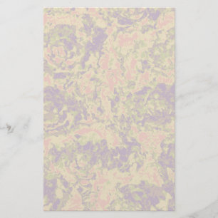 Vibrant flower camouflage pattern stationery
