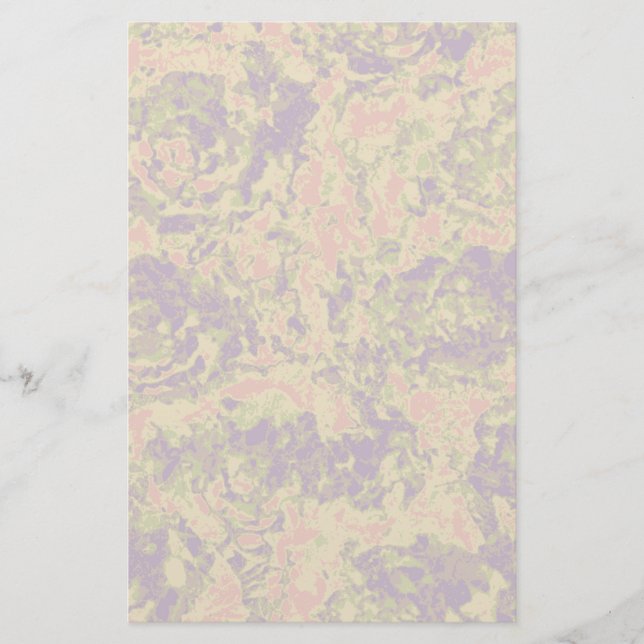 Vibrant flower camouflage pattern stationery (Front)