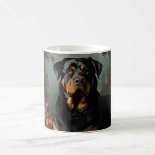 Vibrant flower Dog Art StyleFor Dog Lovers Coffee Mug