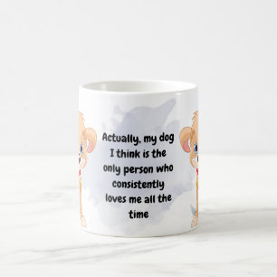 Vibrant flower Dog Art StyleFor Dog Lovers  Coffee Mug