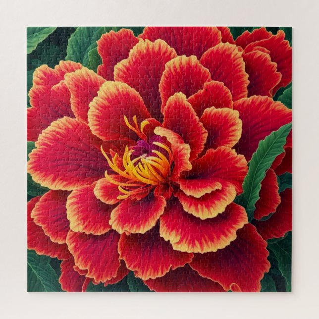 Vibrant Flower Spiral Jigsaw Puzzle (Vertical)
