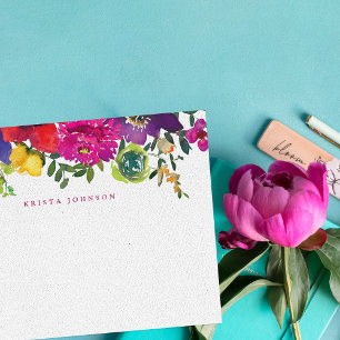 Vibrant Flowers Baby Shower Thank You Card