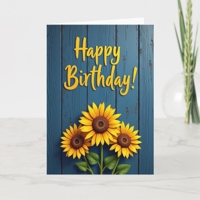 Vibrant Flowers Birthday Card (Front)
