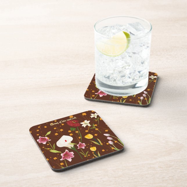 Vibrant Flowers Coaster (Right Side)