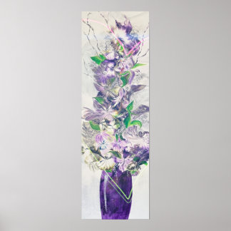 Vibrant Flowers in Tall Vase Print