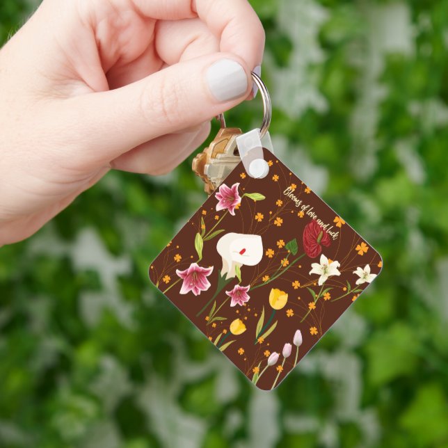 Vibrant Flowers Key Ring (Hand)