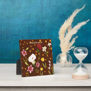 vibrant Flowers Plaque