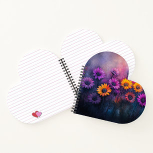 Vibrant Flowers Singing Notebook
