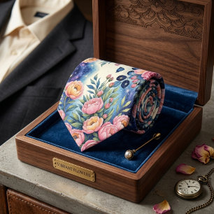 Vibrant Flowers Tie