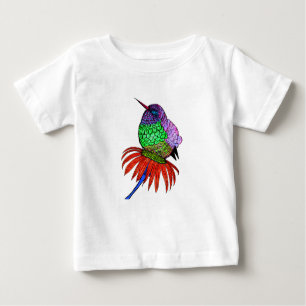 Vibrant Fluffy Baby Hummingbird Baby T-Shirt